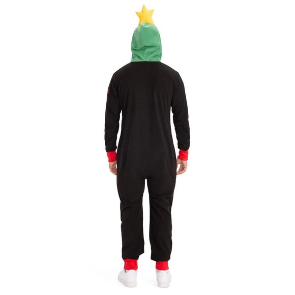 Tipsy Elves Black and Green Christmas Tree Onesie - L - Picture 2 of 5